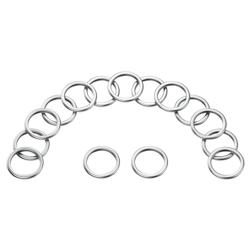 PRIME AVE Aluminium Oil Drain Plug Gaskets - 16mm Crush Washer for Leak Proof Sealing - Durable & Reliable Oil Plug Washer - Compatible with Subaru Part# 803916010 (Pack of 15) - Image 1